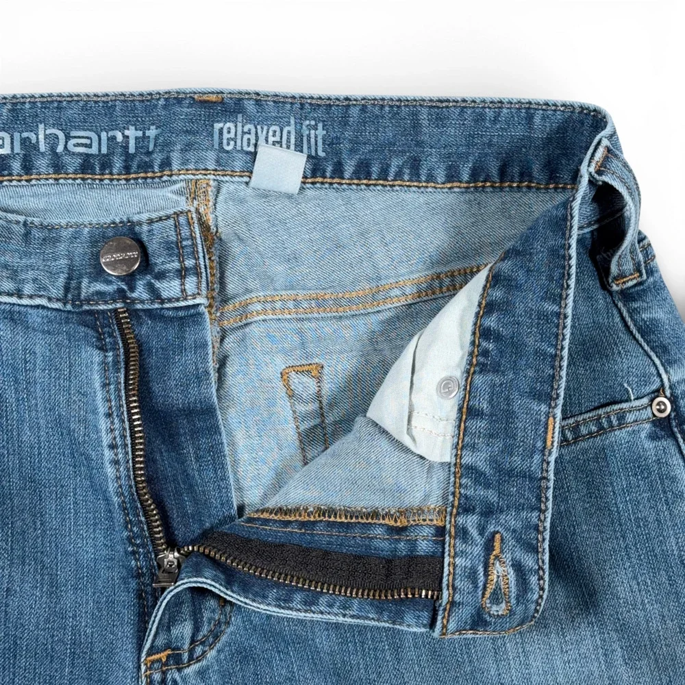Carhartt Jeans Mens 30x30 Blue Denim Medium Wash Relaxed Rugged Flex Workwear